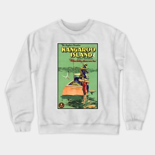 Vintage Travel Poster Australia Kangaroo Island Crewneck Sweatshirt